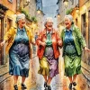 Fat Old Ladies Art Diamond Painting
