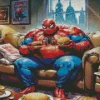 Fat Spiderman Diamond Painting