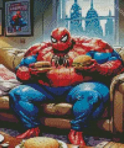 Fat Spiderman Diamond Painting
