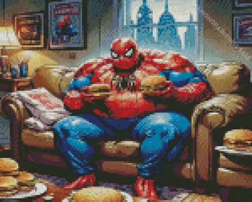 Fat Spiderman Diamond Painting