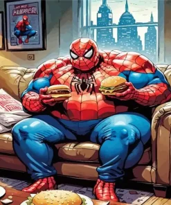 Fat Spiderman Diamond Painting