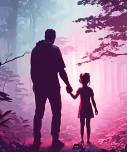 Father And Child Silhouette Art Diamond Painting