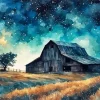 Field Barn Art Diamond Painting