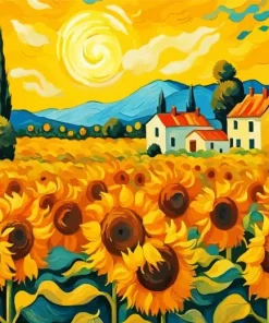 Field Of Sunflowers Van Gogh Diamond Painting