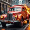 Fire Car Diamond Painting