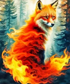 Firefox Forest Diamond Painting