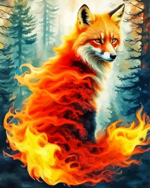 Firefox Forest Diamond Painting