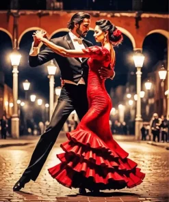 Flamenco Couple Dance Diamond Painting