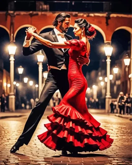Flamenco Couple Dance Diamond Painting