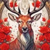 Floral Deer Art Diamond Painting