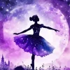 Galaxy Ballerina Silhouette Art Diamond Painting