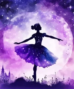 Galaxy Ballerina Silhouette Art Diamond Painting
