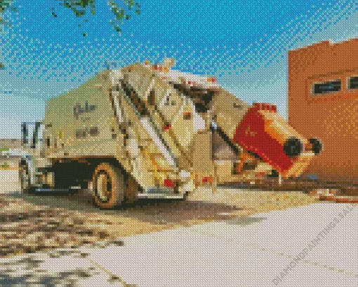 Garbage Truck Diamond Painting