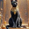 Giant Egyptian Black Cat Diamond Painting