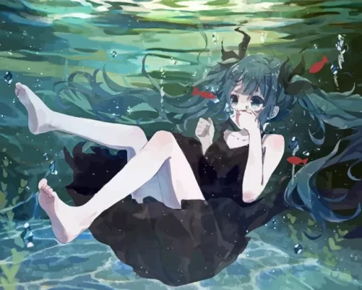 Girl Drowning Diamond Painting
