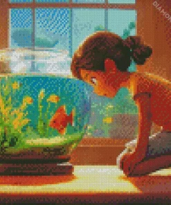 Goldfish In A Bowl Diamond Painting