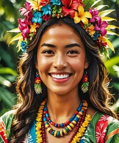 Gorgeous Hawaiian Lady Diamond Painting