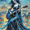 Goth Playing Guitar Diamond Painting