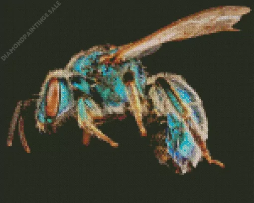 Green Bee Insect Diamond Painting