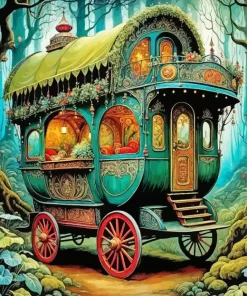 Gypsy Wagon Diamond Painting