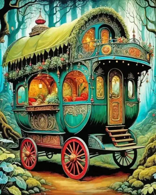Gypsy Wagon Diamond Painting