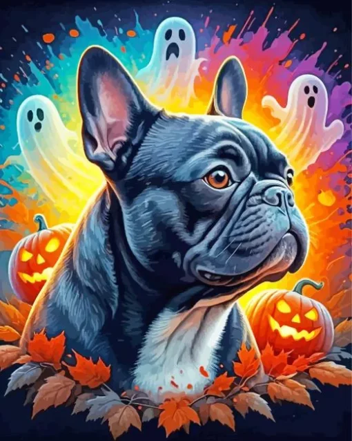 Halloween French Bulldog Diamond Painting