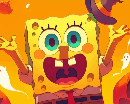 Halloween Spongebob Diamond Painting
