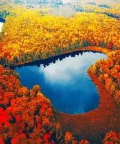Heart Lake Canada Diamond Painting
