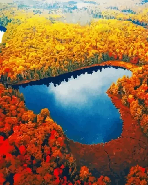 Heart Lake Canada Diamond Painting