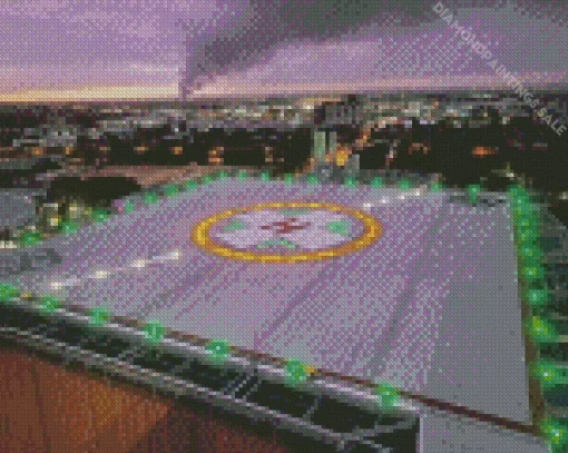 Helicopters Helipad Diamond Painting