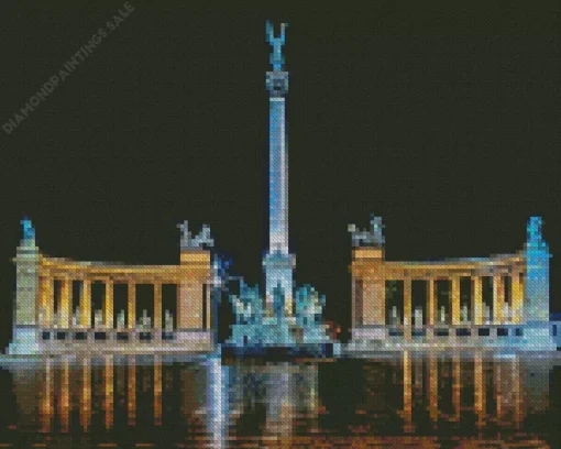 Heroes Square At Night Diamond Painting