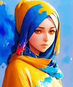 Hijab Anime Girl Diamond Painting