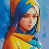 Hijab Anime Girl Diamond Painting