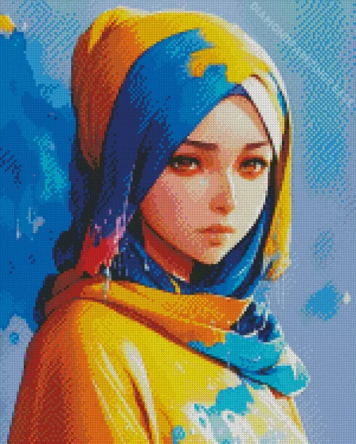 Hijab Anime Girl Diamond Painting