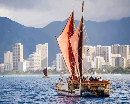 Hokulea Boat Diamond Painting