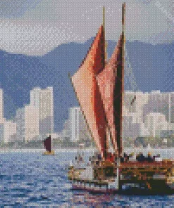 Hokulea Boat Diamond Painting