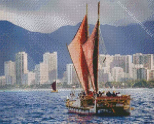 Hokulea Boat Diamond Painting