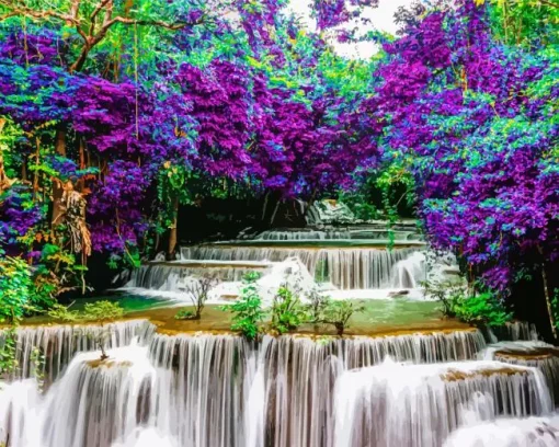 Huay Mae Khamin Waterfall Diamond Painting