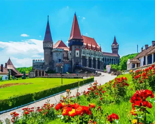 Hunyad Castle Romania Diamond Painting