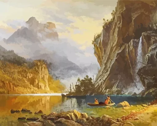 Indians Spear Fishing Diamond Painting