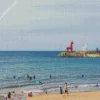 Jeju Red Horse Lighthouse Diamond Painting
