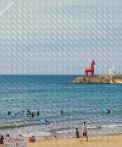 Jeju Red Horse Lighthouse Diamond Painting