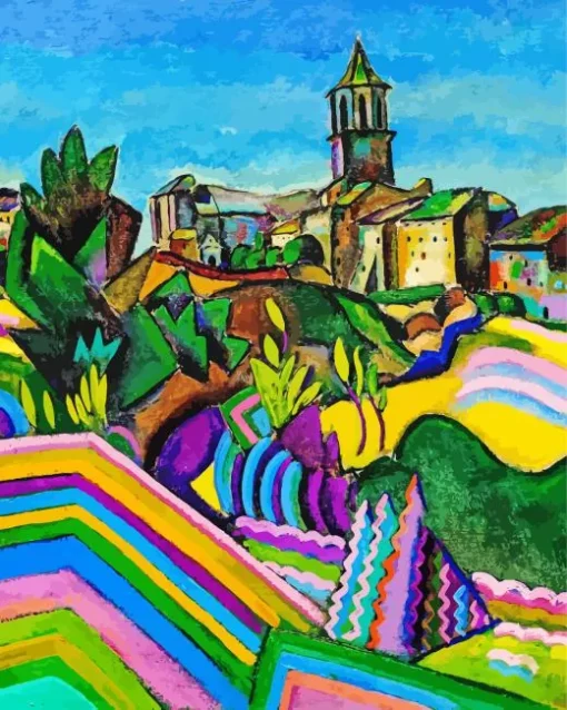 Joan Miro Prades The Village Diamond Painting