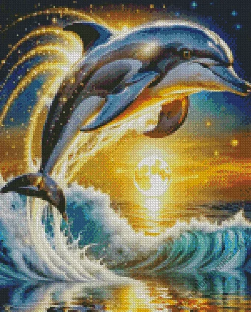 Jumping Dolphin Diamond Painting
