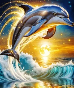 Jumping Dolphin Diamond Painting
