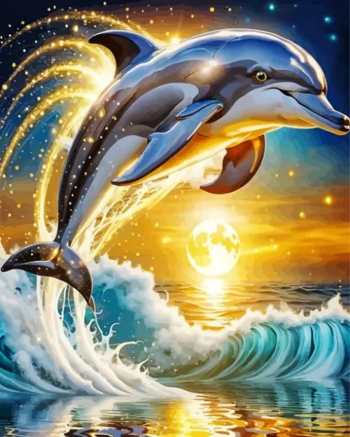 Jumping Dolphin Diamond Painting