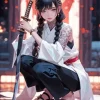 Katana Girl Diamond Painting