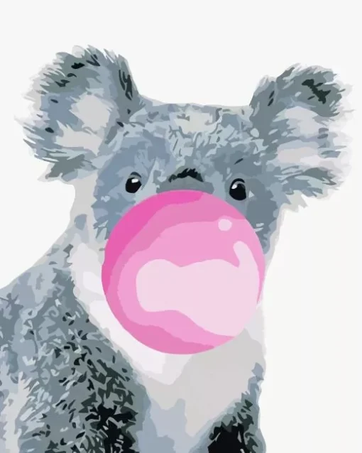 Koala Bubble Gum Diamond Painting