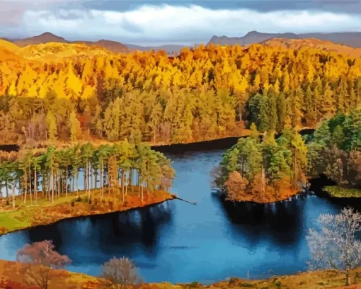 Lake District In The Autumn Diamond Painting