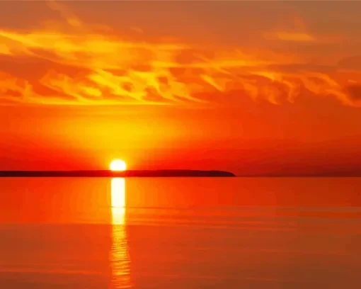 Lake Michigan Sunset Diamond Painting